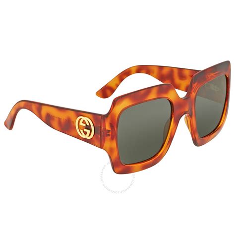 gucci dark havana sunglasses|gucci brown havana oversized sunglasses.